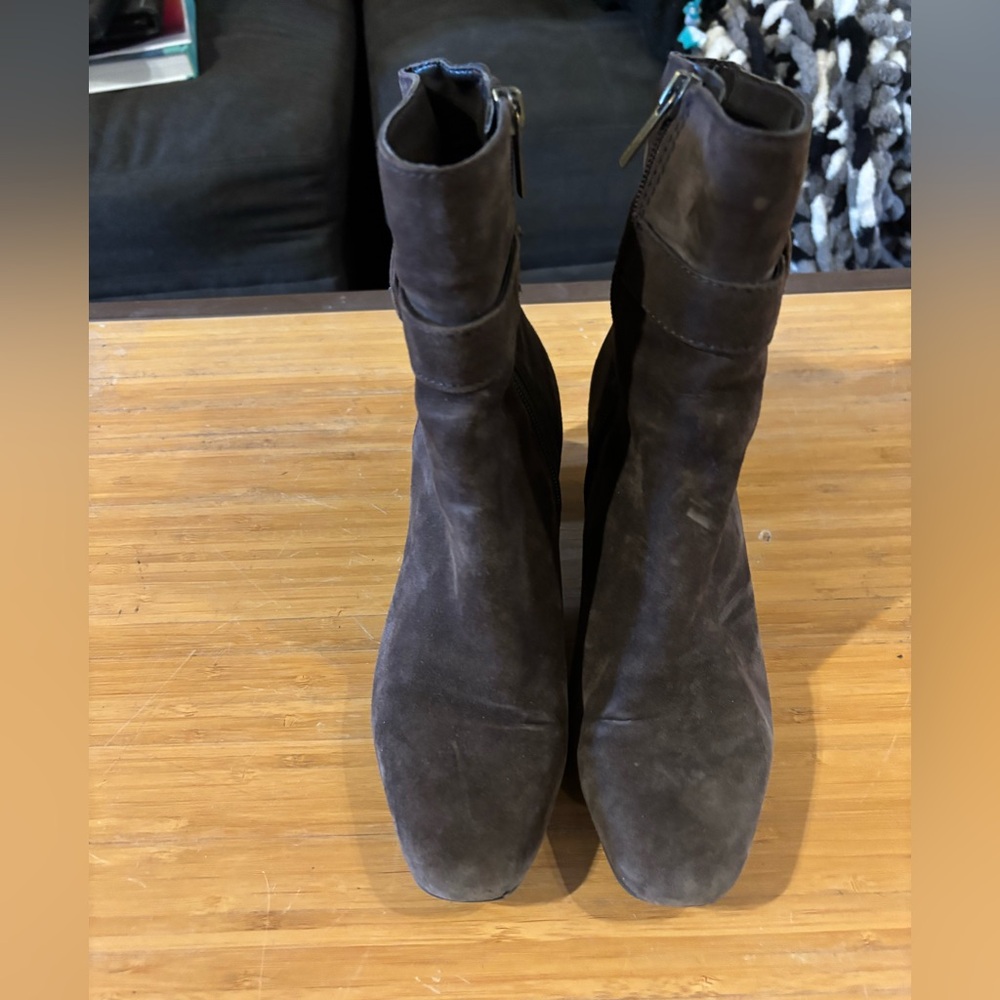 Bandolino Brown Suede Ankle Boots
